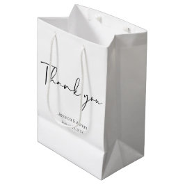 Bolsa De Regalo Mediana Gracias Escritura Mínima