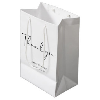 Bolsa De Regalo Mediana Gracias Escritura Mínima