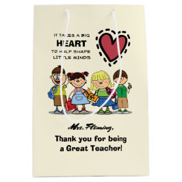 Bolsa De Regalo Mediana Gracias, Profesor. Personalizado