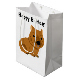 Bolsa De Regalo Mediana Gracioso arte primitivo de Wombat