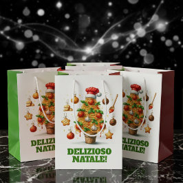 Bolsa De Regalo Mediana Gracioso Espagueti Árbol de Navidad Delizioso Nata
