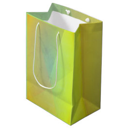 Bolsa De Regalo Mediana Gradación Geométrica Amarilla Moderna
