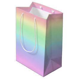 Bolsa De Regalo Mediana Gradiente estético del arcoiris pastel de bonito