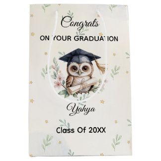 Bolsa De Regalo Mediana Graduación de jardín de infantes en acuarela de bú