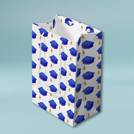 Bolsa De Regalo Mediana Graduación de la Escuela Secundaria Royal Blue Gra