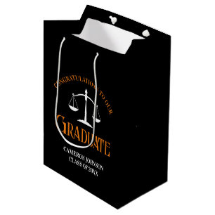 Bolsa De Regalo Mediana Graduación de Personalizado de la Facultad de Dere