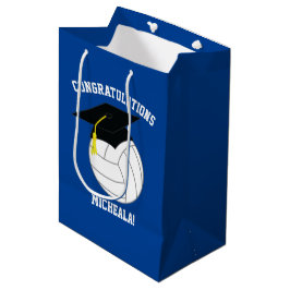 Bolsa De Regalo Mediana Graduación de voleibol azul