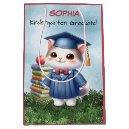 Bolsa De Regalo Mediana Graduación infantil Chica de gatos lindo