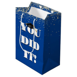 Bolsa De Regalo Mediana Graduación "Lo hiciste Rótulo" con Confetti