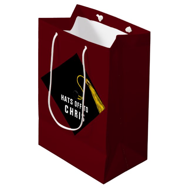 Bolsa De Regalo Mediana Graduación personalizada (Angulo Anverso)