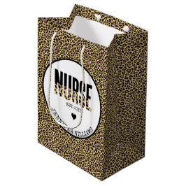 Bolsa De Regalo Mediana Graduación personalizada de Enfermera Est Cheetah 
