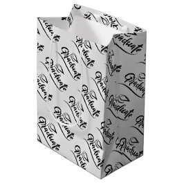 Bolsa De Regalo Mediana Graduado con Gorro de Graduación