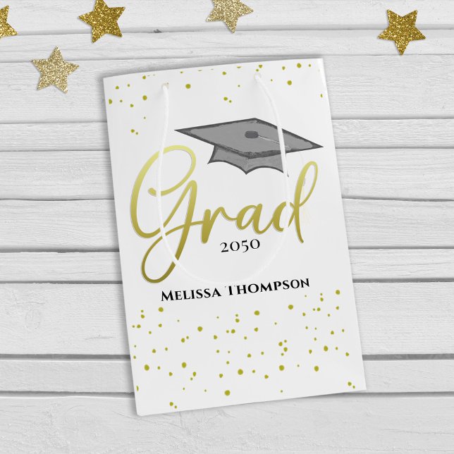 Bolsa De Regalo Mediana Graduado Grado de Graduación de Oro Cap (Subido por el creador)