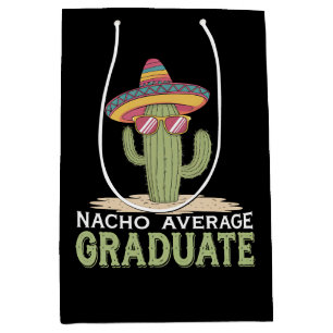 Bolsa De Regalo Mediana Graduado Nacho Promedio Cactus Graduación Mexicano