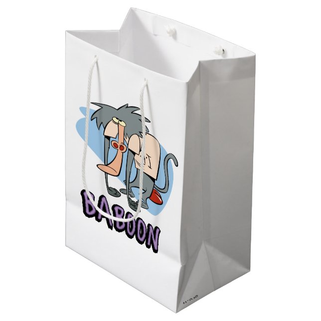 Bolsa De Regalo Mediana Gráfico de caracteres de Baboon de I.R. (Angulo Anverso)