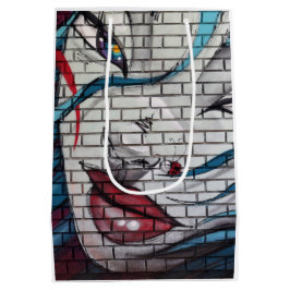 Bolsa De Regalo Mediana Grafiti de chica asiática