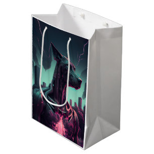 Bolsa De Regalo Mediana Gran Danés Futurista El Compañero Robótico