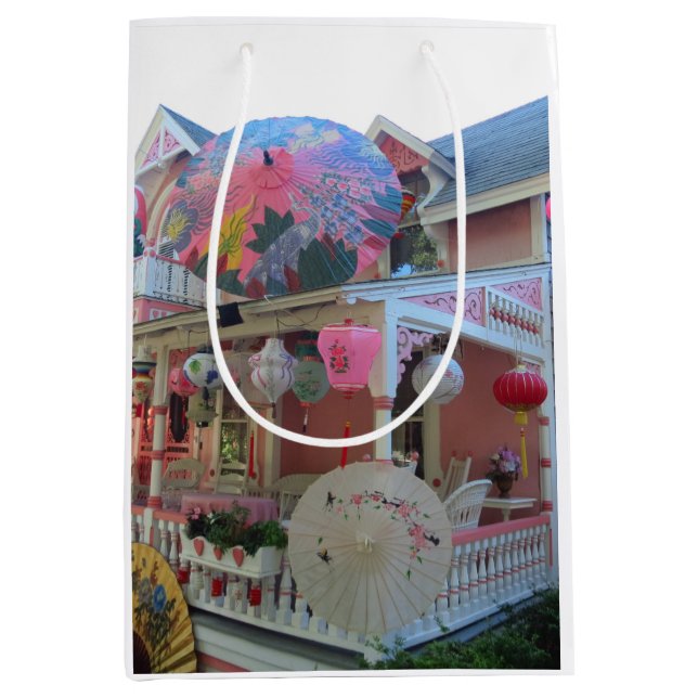 Bolsa De Regalo Mediana Gran iluminación en rosa - Viñetería de Martha (Anverso)