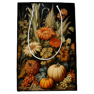 Bolsa De Regalo Mediana Granja Otoño Calabaza De Otoño