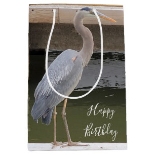 Bolsa De Regalo Mediana Gray Heron