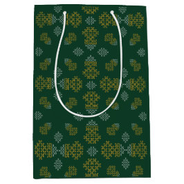 Bolsa De Regalo Mediana Green Minimal Tamil Kolam Pongal Design