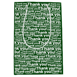 Bolsa De Regalo Mediana Green White Lawrence Care Service - ¡Gracias! -