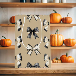 Bolsa De Regalo Mediana Grey Coquette Halloween Bow