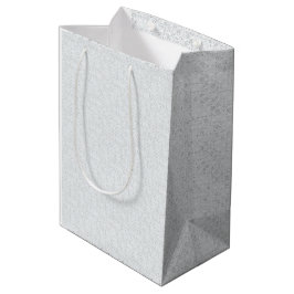 Bolsa De Regalo Mediana Gris Claro Floral Geométrico | Patrón Moderno de V