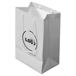 Bolsa De Regalo Mediana Gris del logotipo profesional de negocios moderno