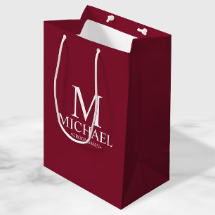 Bolsa De Regalo Mediana Groomsman personalizado de la raza borgoñona moder
