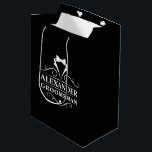 Bolsa De Regalo Mediana Groomsman Tuxedo Tie Black<br><div class="desc">Boda Groomsman Tuxedo Tie Bolsa de Regalo Negro o Bolsa de Favor</div>
