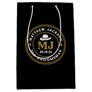 Bolsa De Regalo Mediana Groomsmen personalizados con el logotipo de cosech