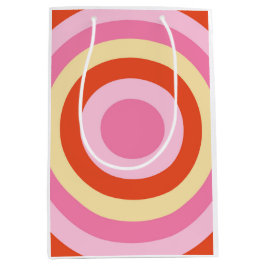 Bolsa De Regalo Mediana Groovy Retro Vintage Setentis Circle