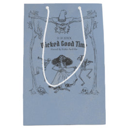 Bolsa De Regalo Mediana Grunge Retro Black Halloween Party