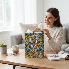 Bolsa De Regalo Mediana grupo de lagartos del bosque