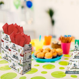 Bolsa De Regalo Mediana Grupos prehistóricos de dinosaurios coloridos que 