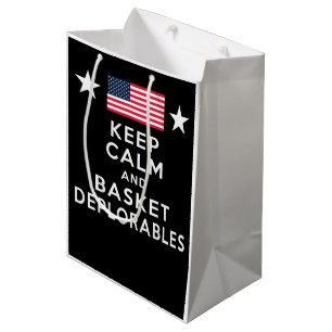 Bolsa De Regalo Mediana Guarde la calma y las elecciones divertidas de