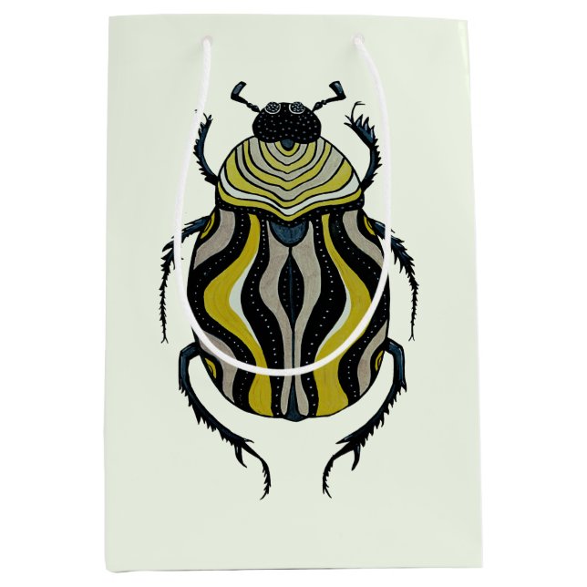 Bolsa De Regalo Mediana Guay Beetle Bug Art Inspire Lover (Anverso)