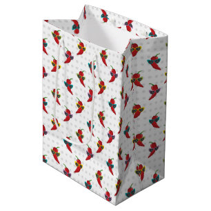 Bolsa De Regalo Mediana Guay Shades Red Chile Patrón