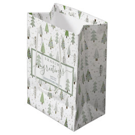 Bolsa De Regalo Mediana Guión de las temporadas de los árboles navideños m