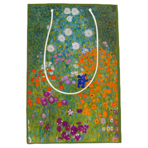 Bolsa De Regalo Mediana Gustav Klimt - Jardín de flores