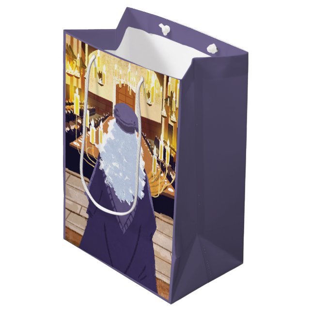 Bolsa De Regalo Mediana Hablando en el Gran Salón de Hogwarts (Angulo Anverso)