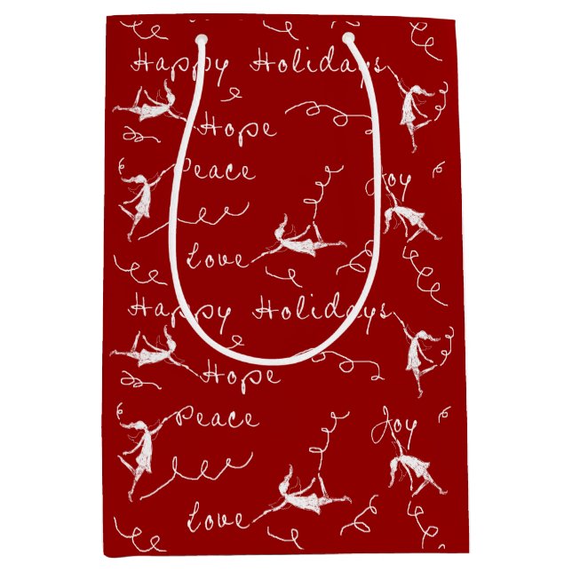 Bolsa De Regalo Mediana Hadas del arte buenas fiestas (Anverso)