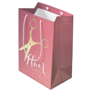 Bolsa De Regalo Mediana Hairstylist Makeup Salon Moderno Tijeras de oro ro
