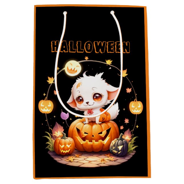 Bolsa De Regalo Mediana Halloween Anime Dog (Anverso)