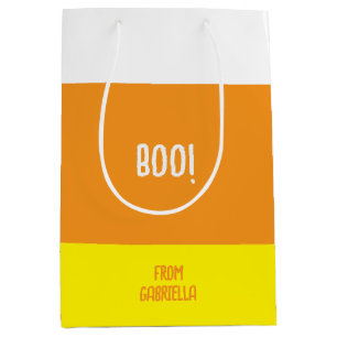 Bolsa De Regalo Mediana Halloween Candy Corn Boo