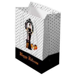 Bolsa De Regalo Mediana Halloween Classic Elegante Vestido largo negro