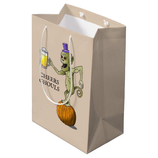 Bolsa De Regalo Mediana Halloween de Cheers Ghouls (Angulo reverso)