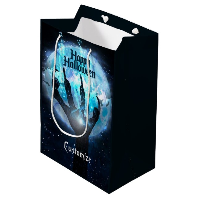 Bolsa De Regalo Mediana Halloween de transformación de la luna llena (Angulo Anverso)