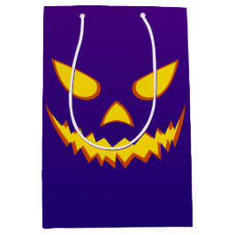 Bolsa De Regalo Mediana Halloween Grinning Face Jack o Lantern Pumpkin